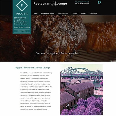 Redesign for Piggy's Restaurant & Lounge