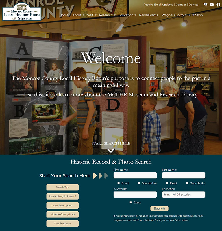 Monroe County Local History Room & Museum screenshot